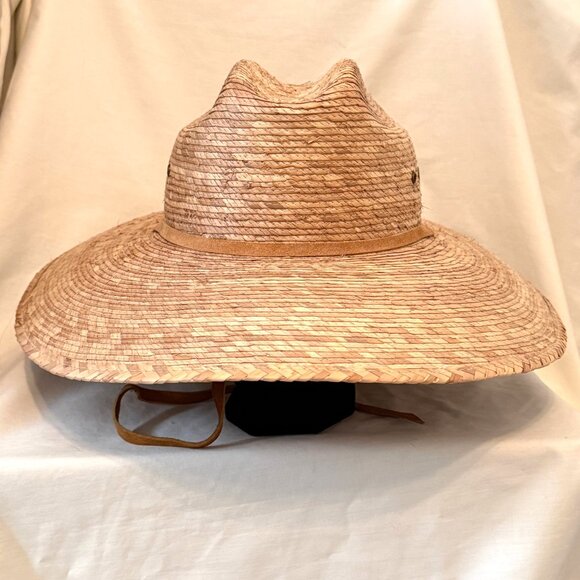Straw Hat "The Best Hat" by Your Stylist Says Leather Straps Sun RTL $130 - Picture 3 of 9
